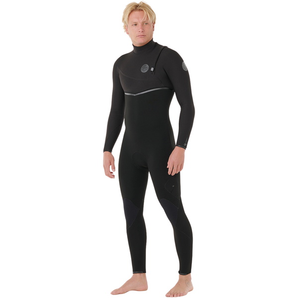 2026 Rip Curl Mens E-Bomb 3/2mm Zip Free Fato De Mergulho 17OMFS - Black
